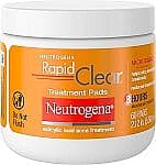 60 Count Neutrogena Rapid Clear Maximum Strength Acne Face Pads