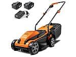 LawnMaster CLM2413A Cordless 13" Lawn Mower with 2x4Ah Battery