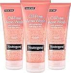 3-Pack 6.7-Oz Neutrogena Oil Free Acne Face Wash (Pink Grapefruit Foaming Scrub)