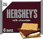 6-Ct HERSHEY'S Milk Chocolate Candy Bars, 1.55 oz