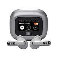 JBL Live Beam 3 True Wireless Noise-Cancelling Earbuds (Silver)