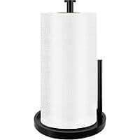 STWWO Stainless Steel Countertop Paper Towel Holder (Black)