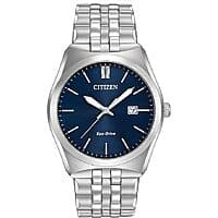 40mm Citizen Men's Classic Corso Eco-Drive Blue Dial Stainless Steel Watch