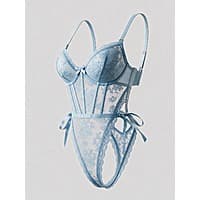 Avidlove Women's Lace Lingerie Bodysuit w/ Satin Side Bow (Various Colors)