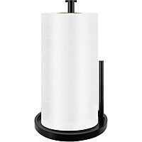 STWWO Stainless Steel Countertop Paper Towel Holder (Black)